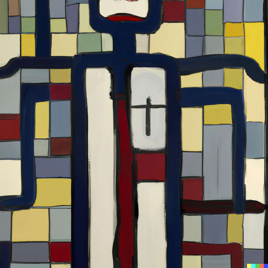 a representation of anxiety, painting by Piet Mondrian